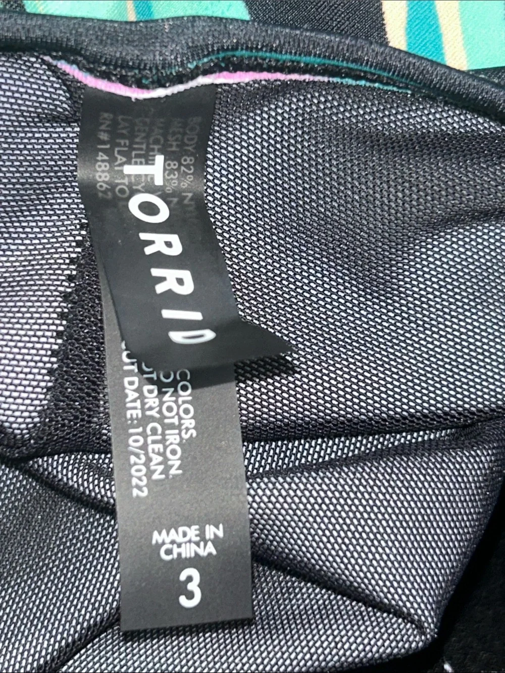 Size 3 / 3X Torrid one piece swimsuit swim tropical